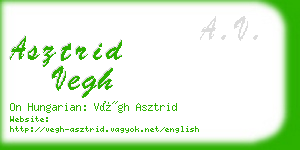 asztrid vegh business card